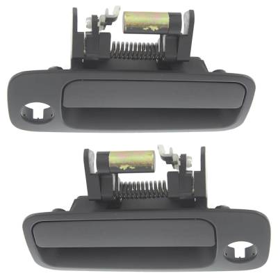 Rareelectrical - Front Pair Exterior Door Handle Compatible With 1999-2003 Toyota Solara Primed Paintable With Key - Image 4