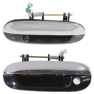 Front Driver And Passenger Side Exterior Door Handle Compatible With 2002-2009 Gmc Jimmy Chevrolet