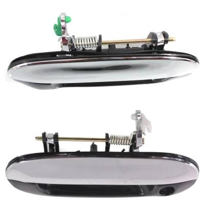 Rareelectrical - Front Left And Right Exterior Door Handle Compatible With 2002-2009 Chevrolet Trailblazer Gmc Envoy - Image 4