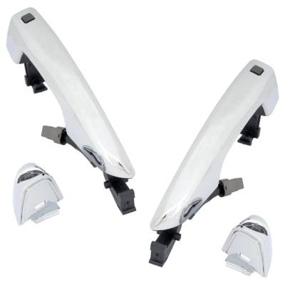 Rareelectrical - Front Pair Exterior Door Handle Compatible With 2015-2019 Hyundai Sonata Chrome Without Key Hole - Image 3