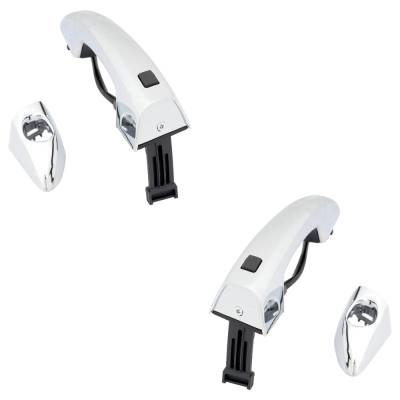 Rareelectrical - Front Left And Right Exterior Door Handle Compatible With 2015-2019 Hyundai Sonata Chrome Without - Image 2