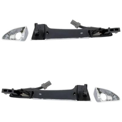 Rareelectrical - Front Left And Right Exterior Door Handle Compatible With 2015-2019 Hyundai Sonata Chrome Without - Image 4