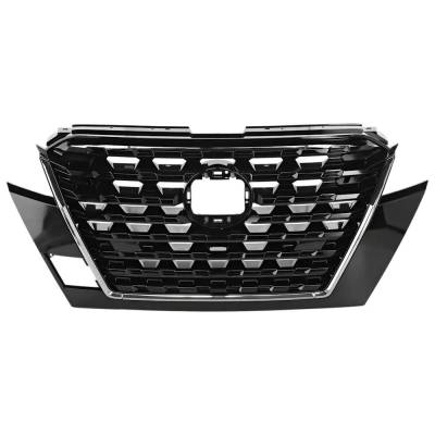 Rareelectrical - New Painted Black Grille Assembly Compatible With Nissan Kicks Sr 4 Cyl 1.6L 2021-2023 Ni1200325 - Image 1