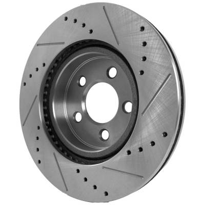 Rareelectrical - New Cross-Drilled Brake Disc Compatible With Chrysler Dodge 300 Lx 6 Cyl 2.7L Magnum Base 6 Cyl 3.5L - Image 5