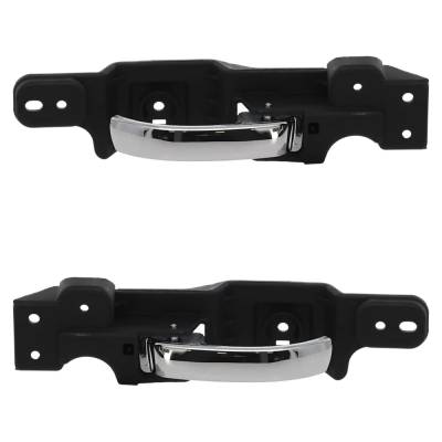 Front Left And Right Interior Door Handle Compatible With 2008-2014 Dodge Challenger Chrome Without