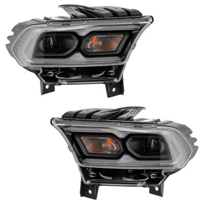 New Pair Of Headlight Compatible With Dodge Durango Srt Hellcat Premium 8 Cyl 6.2L Durango Srt 8 Cyl