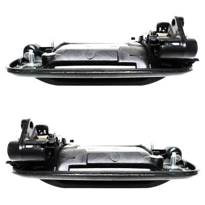 Rareelectrical - Set Of 2 Rear Exterior Door Handle Compatible With 2004-2008 Ford F-150 Textured Black Without Key - Image 4