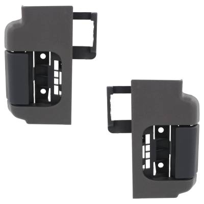 Rear Driver And Passenger Side Interior Door Handle Compatible With 2009-2014 Ford F-150 Gray Bezel