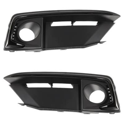 Front Left And Front Right Fog Light Trim Compatible With Honda Civic Sport 2019-2021 By Ho1038147