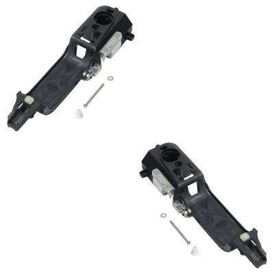 Rareelectrical - Front Driver And Passenger Side Exterior Door Handle Compatible With 2008-2011 Ford Focus Black - Image 2