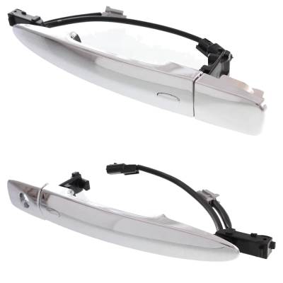 Rareelectrical - Set Of 2 Front Exterior Door Handle Compatible With 2009-2016 Nissan Leaf Nissan Sentra Nissan - Image 2