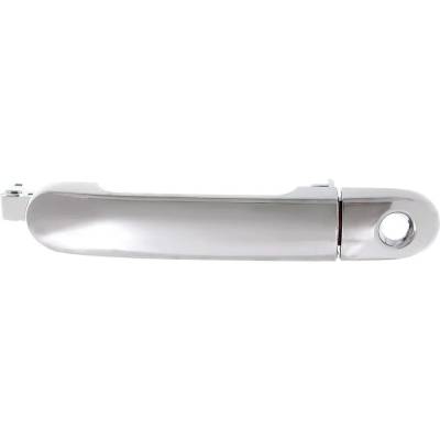 Front Left (Driver Side) Exterior Door Handle Compatible With 2007-2012 Nissan Versa Chrome With Key