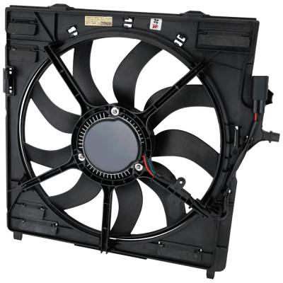Rareelectrical - New Dual Cooling Fan Assembly Compatible With Bmw X5 Xdrive50i 8 Cyl 4.4L X6 Xdrive50i 8 Cyl 4.4L X6 - Image 1