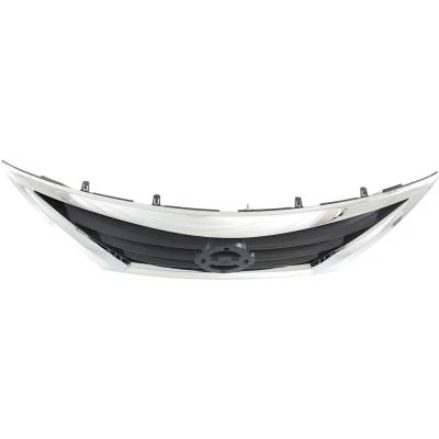 Rareelectrical - New Chrome Shell Grille Assembly Compatible With Nissan Versa 1.6 Sl 4 Cyl 1.6L Versa S 4 Cyl 1.6L - Image 4