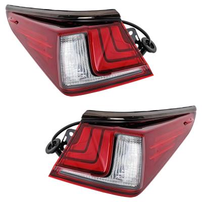 New Pair Of Outer Tail Light Compatible With Lexus Es350 Premium 6 Cyl 3.5L Es250 Ultra Luxury 4 Cyl