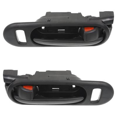 Rareelectrical - Front Pair Interior Door Handle Compatible With 2007-2012 Mazda Cx-7 Black With Lock Button - Image 4