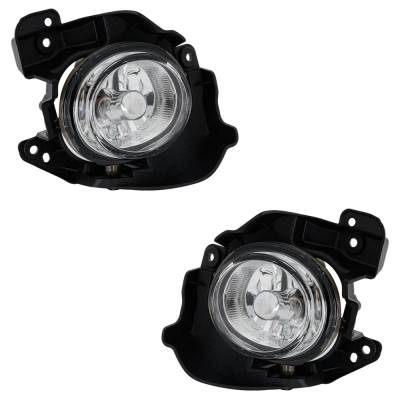 Front Left And Front Right Fog Light Compatible With Mazda 3 Mazdaspeed 4 Cyl 2.3L 2010-2013 By