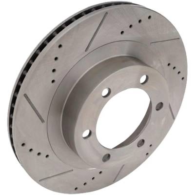 New Cross-Drilled And Slotted Brake Disc Compatible With Lexus Toyota Gx470 Base 8 Cyl 4.7L 4Runner