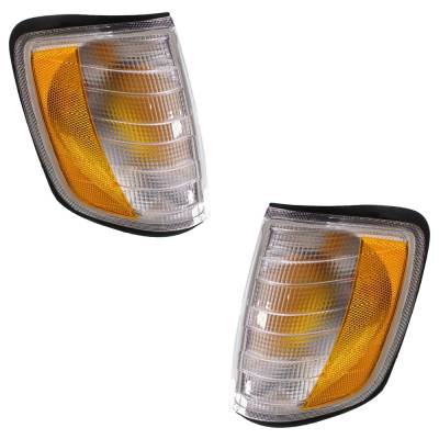 Rareelectrical - New Pair Of Corner Light Compatible With Mercedes Benz E500 Base 8 Cyl 5.0L E320 Base 6 Cyl 3.2L - Image 2