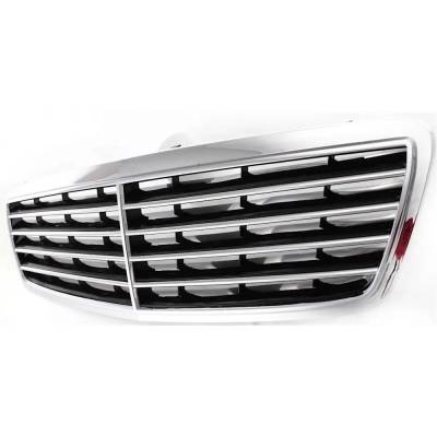 Rareelectrical - New Chrome Shell Grille Assembly Compatible With Mercedes Benz E430 Base 8 Cyl 4.3L E55 Amg Base 8 - Image 2