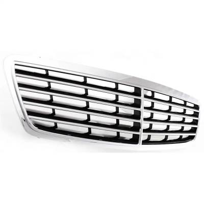 Rareelectrical - New Chrome Shell Grille Assembly Compatible With Mercedes Benz E320 4Matic 6 Cyl 3.2L E430 Base 8 - Image 3