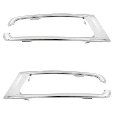 New Pair Of Headlight Bezel Compatible With Ford Expedition Ssv 6 Cyl 3.5L Expedition Xl Stx 6 Cyl