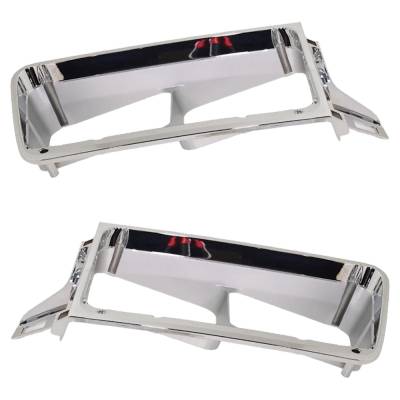 Rareelectrical - New Pair Of Headlight Bezel Compatible With Freightliner Fld120 Fld12066s 6 Cyl 12.7L Fld120 - Image 4