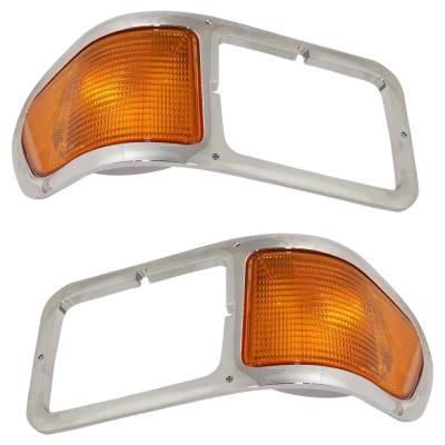Rareelectrical - Chrome Headlight Bezels With Parking Lights Compatible With 2000-2015 Ford F-650 F-750 Driver - Image 4