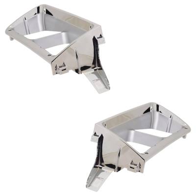 Rareelectrical - New Pair Of Headlight Bezel Compatible With Freightliner Fld120 Fld12084s 6 Cyl 10.3L Fld120 - Image 3