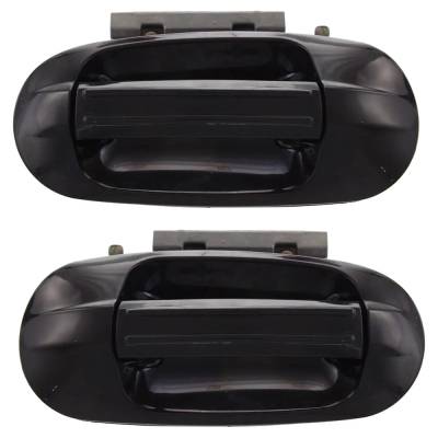 Rareelectrical - Set Of 2 Rear Exterior Door Handle Compatible With 2003-2017 Ford Expedition Smooth Black Without - Image 1