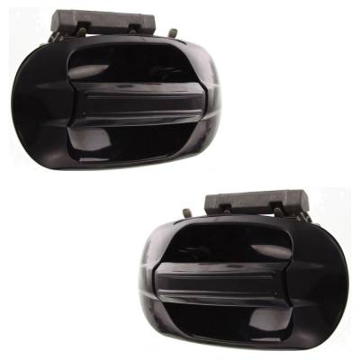 Rareelectrical - Set Of 2 Rear Exterior Door Handle Compatible With 2003-2017 Ford Expedition Smooth Black Without - Image 2