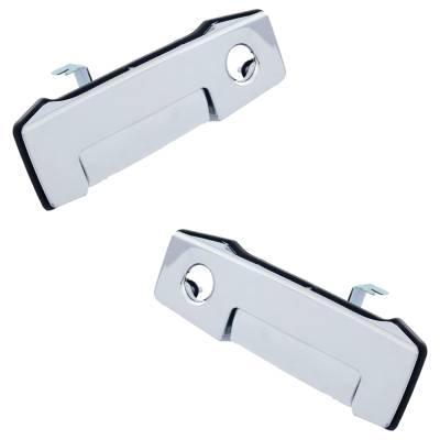 Rareelectrical - Set Of 2 Rear Exterior Door Handle Compatible With 2013-2021 Nissan Nv200 Chevrolet City Chrome With - Image 3