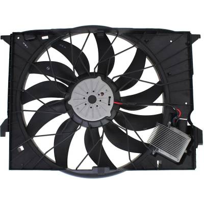 Rareelectrical - New Radiator Cooling Fan Assembly Compatible With Mercedes Benz Cl63 Amg Base 8 Cyl 6.3L E63 Amg - Image 1