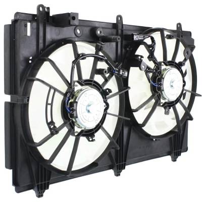 Rareelectrical - New Dual Cooling Fan Assembly Compatible With Mitsubishi Outlander Se 6 Cyl 3.0L Outlander Limited - Image 3