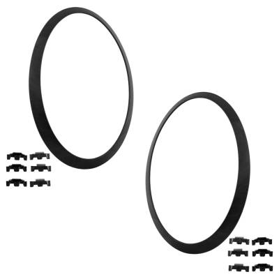 New Pair Of Headlight Bezel Compatible With Mini Cooper S Cooper Se 2014-2023 By Mc2506104 Mc2507104