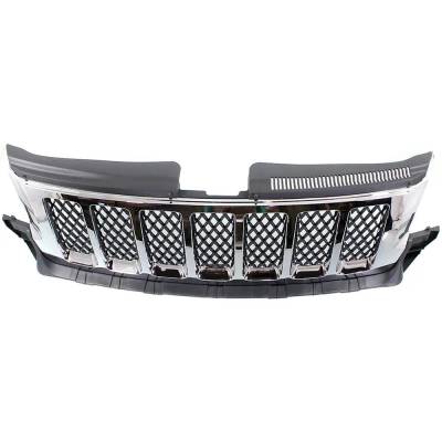 Rareelectrical - New Chrome Shell Grille Assembly Compatible With Jeep Grand Cherokee Overland 6 Cyl 3.6L Grand - Image 4