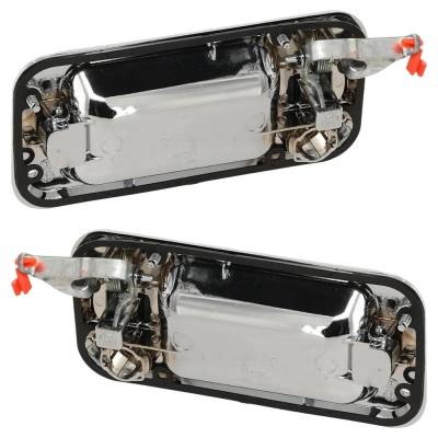 Rareelectrical - Front Pair Exterior Door Handle Compatible With 2003-2009 Hummer H2 Chrome With Key Hole - Image 5