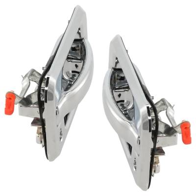 Rareelectrical - Front Pair Exterior Door Handle Compatible With 2003-2009 Hummer H2 Chrome With Key Hole - Image 8