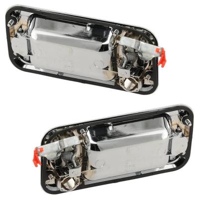 Rareelectrical - Front Driver And Passenger Side Exterior Door Handle Compatible With 2003-2009 Hummer H2 Chrome With - Image 6