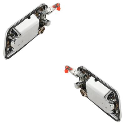 Rareelectrical - Front Pair Exterior Door Handle Compatible With 2003-2009 Hummer H2 Chrome With Key Hole - Image 4