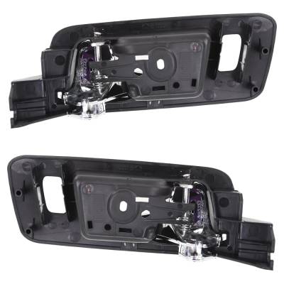 Rareelectrical - Set Of 2 Front Interior Door Handle Compatible With 2005-2011 Cadillac Sts Beige Bezel Chrome Lever - Image 5