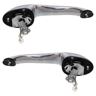 Rareelectrical - Set Of 2 Rear Exterior Door Handle Compatible With 2001-2010 Chrysler Pt Cruiser Chrome Without Key - Image 5