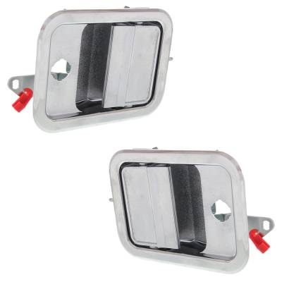 Rareelectrical - Set Of 2 Front Exterior Door Handle Compatible With 1991-2009 Freightliner Classic Freightliner - Image 3