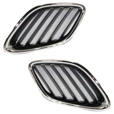 Rareelectrical - New Pair Of Grille Assembly Compatible With Saab 9-3 Aero 6 Cyl 2.8L 9-3 Se 4 Cyl 2.0L 2003-2007 By - Image 3