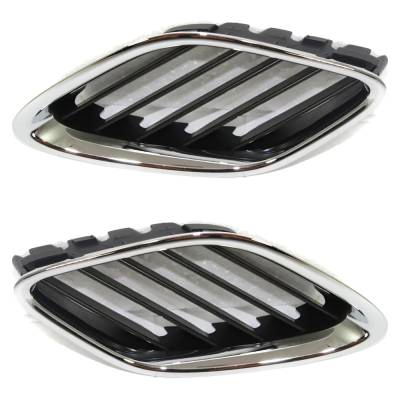 Rareelectrical - New Pair Of Grille Assembly Compatible With Saab 9-3 Aero 6 Cyl 2.8L 9-3 Se 4 Cyl 2.0L 2003-2007 By - Image 5
