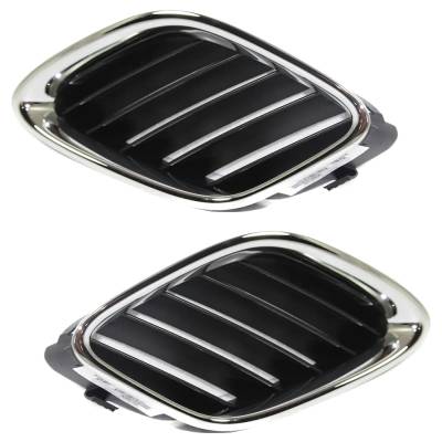 Rareelectrical - New Pair Of Grille Assembly Compatible With Saab 9-3 Linear 4 Cyl 2.0L 9-3 Aero 6 Cyl 2.8L 2003-2007 - Image 2