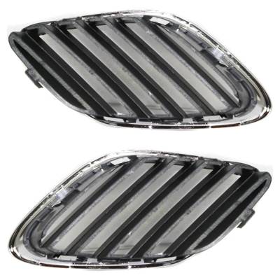 Rareelectrical - New Pair Of Grille Assembly Compatible With Saab 9-3 Linear 4 Cyl 2.0L 9-3 Aero 6 Cyl 2.8L 2003-2007 - Image 4