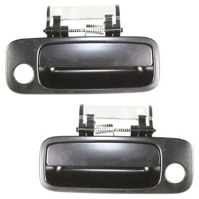Rareelectrical - Front Pair Exterior Door Handle Compatible With 2000-2004 Toyota Avalon Primed Paintable With Key - Image 2