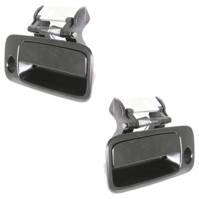 Rareelectrical - Front Pair Exterior Door Handle Compatible With 2000-2004 Toyota Avalon Primed Paintable With Key - Image 3