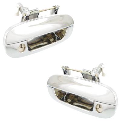 Rareelectrical - Front Left And Right Exterior Door Handle Compatible With 2002-2009 Chevrolet Trailblazer Gmc Envoy - Image 3